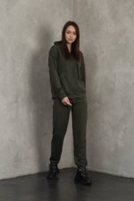 Костюм жіночий 22.1417, 42(S), 44(M), 46(L), 48(XL), замш тонкий, хакі 1, стиль casual