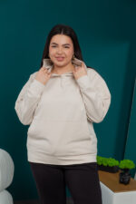 Жіноча кофта 24.2270 48(XL), 50(2XL), колір топлене молоко