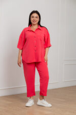Жіночий костюм 24.2327 48(Xl), 50(2XL), 52(3XL), колір кораловий
