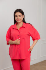 Жіночий костюм 24.2327 48(Xl), 50(2XL), 52(3XL), колір кораловий - Зображення 4