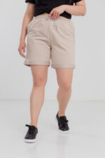 Жіночі шорти 23.2007 48(XL), 50(2XL), 52(3XL), колір світло-бежевий - Зображення 2