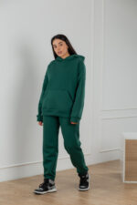 Костюм жіночий 22.1726, 40(XS), 42(S), 44(M), бутилка 2, спортивний утеплений костюм, кофта з капюшоном та кишенею-кенгуру - Зображення 2