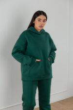 Костюм жіночий 22.1726, 40(XS), 42(S), 44(M), бутилка 2, спортивний утеплений костюм, кофта з капюшоном та кишенею-кенгуру - Зображення 4