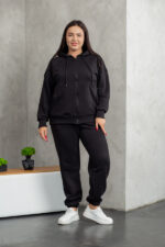 Костюм 23.2208 б Трикотаж петля, колір Чорний, 48(XL), 50(ХХL), 52(3XL)