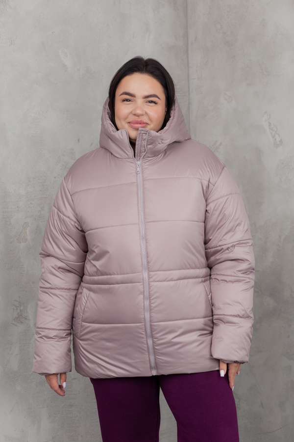 img_1642 Жіноча куртка 23.2160 48(XL), 50(2Xl), 52(3XL), колір ніжно-сірий - Зображення 1
