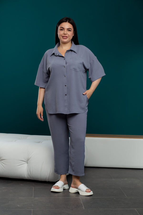 img_1803 Жіночий костюм 24.2327 48(Xl), 50(2XL), 52(3XL), колір сірий - Зображення 1