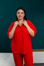 Жіночий костюм 24.2327 48(Xl), 50(2XL), 52(3XL), колір червоний - Зображення 4