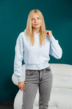 Кофта 24.2433 н Трикотаж петля, колір Небесний, 42(S), 44(М), 46(L) - Зображення 4
