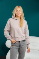 Кофта 24.2433 н Трикотаж петля, колір Світле латте, 42(S), 44(М), 46(L)