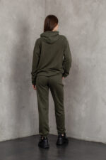 Костюм жіночий 22.1417, 42(S), 44(M), 46(L), 48(XL), замш тонкий, хакі 1, стиль casual - Зображення 4