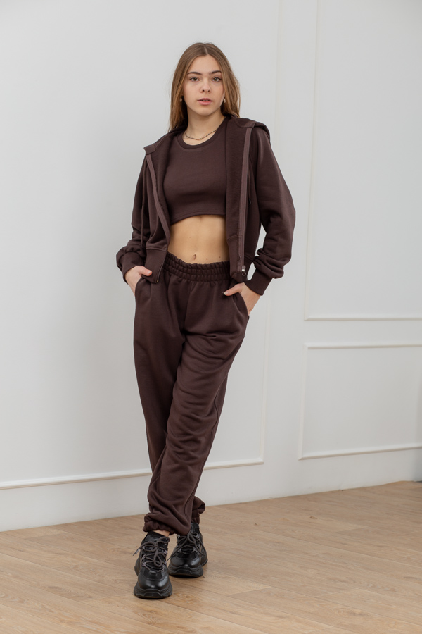 img_3579-1 Костюм 23.2051 н Трикотаж петля, колір Темний шоколад, 40(XS), 42(S), 44(М) - Зображення 1