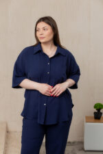 Жіночий костюм 24.2327 48(Xl), 50(2XL), 52(3XL), колір темно-синій - Зображення 4