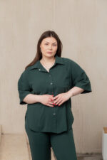 Жіночий костюм 24.2327 48(Xl), 50(2XL), 52(3XL), колір темно-зелений - Зображення 4