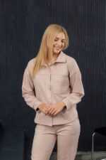 Костюм 24.2552 н Замш тонкий, колір Кремовий, 42(S), 44(М), 46(L) - Зображення 4