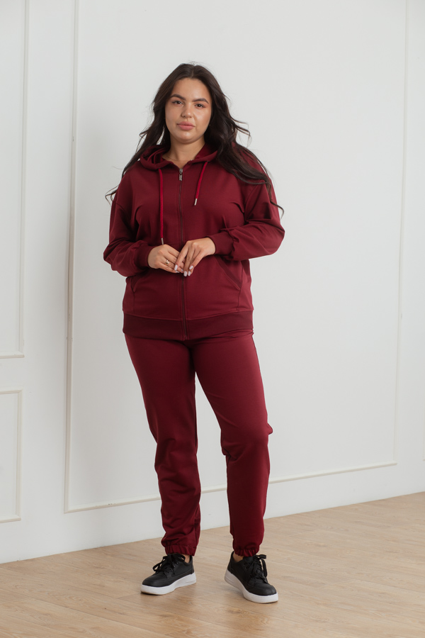 img_3963-1 Костюм жіночий Aksan 23.2049 48(XL),50(2XL),52(3XL) колір бордовий - Зображення 1