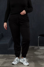 Pantaloni 20.493 tricot dublu, culoare Negru, 48(XL), 50(XXL), 52(3XL)