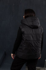 Жилетка 24.2548 с.б Плащівка Лаке, колір Чорний, 54(4XL), 56(5XL), 58(6XL) - Зображення 3