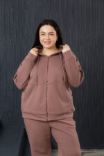Костюм 23.2208 с.б Трикотаж петля, колір Кавовий, 54(4XL), 56(5XL), 58(6XL) - Зображення 4