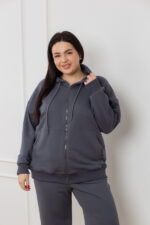 Костюм 23.2208 с.б Трикотаж петля, колір Графіт темний, 54(4XL), 56(5XL), 58(6XL) - Зображення 4