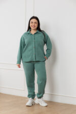 Костюм 24.2552 б Замш тонкий, колір Оливка темна, 48(XL), 50(ХХL), 52(3XL)