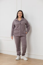 Костюм 24.2552 б Замш тонкий, колір Темно сірий, 48(XL), 50(ХХL), 52(3XL)