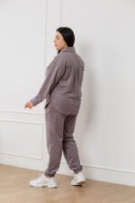 Костюм 24.2552 б Замш тонкий, колір Темно сірий, 48(XL), 50(ХХL), 52(3XL) - Зображення 3