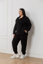Костюм 24.2552 б Замш тонкий, колір Чорний, 48(XL), 50(ХХL), 52(3XL) - Зображення 2