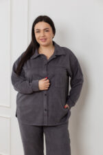 Костюм 24.2552 б Замш тонкий, колір Графіт, 48(XL), 50(ХХL), 52(3XL) - Зображення 4