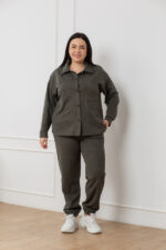 Костюм 24.2552 б Замш тонкий, колір Хакі, 48(XL), 50(ХХL), 52(3XL)