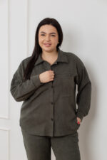 Костюм 24.2552 б Замш тонкий, колір Хакі, 48(XL), 50(ХХL), 52(3XL) - Зображення 4