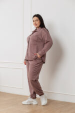Костюм 24.2552 б Замш тонкий, колір Кавовий, 48(XL), 50(ХХL), 52(3XL) - Зображення 2