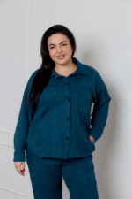 Костюм 24.2552 с.б Замш тонкий, колір Смарагдовий, 54(4XL), 56(5XL), 58(6XL) - Зображення 4