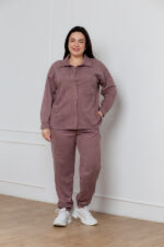 Костюм 24.2552 с.б Замш тонкий, колір Кавовий, 54(4XL), 56(5XL), 58(6XL)