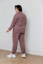 Костюм 24.2552 с.б Замш тонкий, колір Кавовий, 54(4XL), 56(5XL), 58(6XL) - Зображення 3