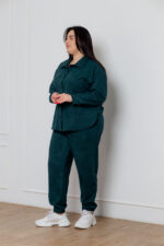 Костюм 24.2552 с.б Замш тонкий, колір Темно зелений , 54(4XL), 56(5XL), 58(6XL) - Зображення 2