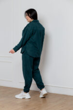 Костюм 24.2552 с.б Замш тонкий, колір Темно зелений , 54(4XL), 56(5XL), 58(6XL) - Зображення 3