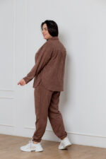 Костюм 24.2552 с.б Замш тонкий, колір Світло шоколадний, 54(4XL), 56(5XL), 58(6XL) - Зображення 3