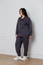 Костюм 24.2552 с.б Замш тонкий, колір Графіт, 54(4XL), 56(5XL), 58(6XL) - Зображення 2