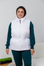 Жилетка 24.2407 б Плащівка Лаке, колір Білий, 46(L), 48(XL), 50(ХХL) - Зображення 4