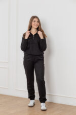 Костюм 25.2565 н Замш тонкий, колір Чорний, 42(S), 44(М), 46(L), 48(XL)
