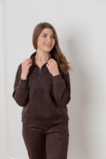 Костюм 25.2565 н Замш тонкий, колір Темний шоколад, 44(М), 46(L), 48(XL) - Зображення 4