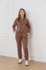 Костюм 25.2565 н Замш тонкий, колір Світло шоколадний, 44(М), 46(L), 48(XL)