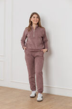 Костюм 25.2565 н Замш тонкий, колір Кавовий, 42(S), 44(М), 46(L), 48(XL)