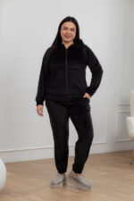 Костюм 24.2484 б.б Велюр байка, колір Чорний, 50(ХХL), 52(3XL), 54(4XL)
