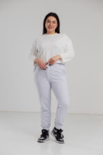 Жіночі штани 23.2193 50(2XL), 52(3XL), 54(4XL), колір світлий меланж