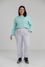 Жіночі штани 23.2195 48(XL), 50(2XL), 52(3XL), колір світлий меланж