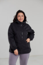 Жіноча вітровка 23.2203 48(XL),50(2XL),52(2Xl), колір вугільно-чорний