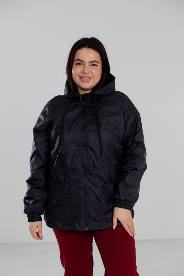 img_8107-1 Жіноча вітровка 23.2211 50(2XL),52(3XL),54(4XL), колір вугільно-чорний - Зображення 1