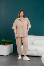 Жіночий костюм 24.2327 48(Xl), 50(2XL), 52(3XL), колір бежевий