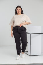 Pantaloni 20.493 tricot dublu, culoare Negru, 56(5XL), 58(6XL), 60(7XL) - Image 4